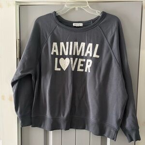 Grayson Threads Animal Lover Sweatshirt - Charcoal Gray with White Graphic